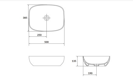 Cersanit LARGA UMÝVADLO NA DOSKU 50x38, béžová matná K677-062