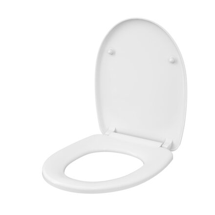 Cersanit DELFI SEDÁTKO DUROPLAST S KOVOVÝMI ÚCHYTMI, ANTIBAKT., biela K98-0001