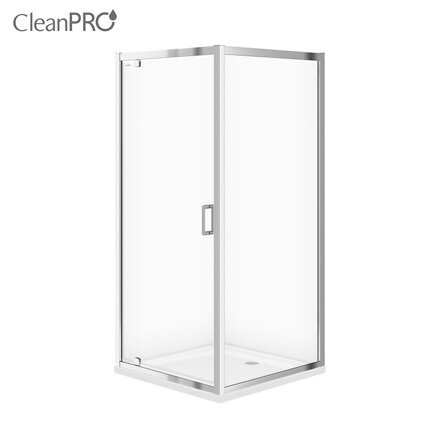 Cersanit ARTECO ŠTVORCOVÝ SPRCHOVÝ KÚT 90x90, chróm, sklo číre S157-010