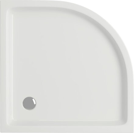 Cersanit BASIC ŠTVRŤ-KRUHOVÝ SPRCHOVÝ KÚT 90x90x185 + VANIČKA AKRYLÁTOVÁ, strieborný lesklý, sklo číre S601-118
