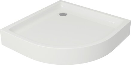 Cersanit BASIC ŠTVRŤ-KRUHOVÝ SPRCHOVÝ KÚT 90x90x185 + VANIČKA AKRYLÁTOVÁ, strieborný lesklý, sklo číre S601-118