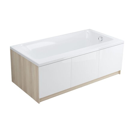 Cersanit SMART 160x80 VAŇA OBDĹŽNIKOVÁ akrylátová ľavá + nožičky, biela S301-119