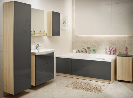 Cersanit SMART 160x80 VAŇA OBDĹŽNIKOVÁ akrylátová ľavá + nožičky, biela S301-119