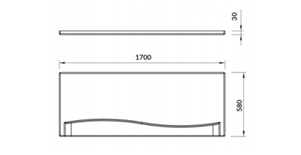 Cersanit NIKE VAŇOVÝ PANEL 170 cm biely S401-030