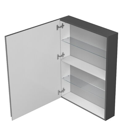 Cersanit MODUO SKRINKA ZRKADLOVÁ 60 cm, antracit S590-085