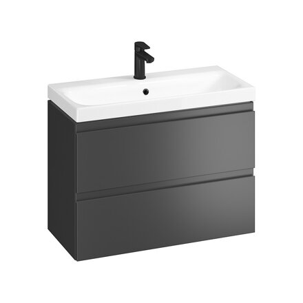 Cersanit MODUO SKRINKA SLIM 80x57 S UMÝVADLOM v demonte, antracit S801-468-DSM