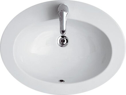Cersanit GAMMA UMÝVADLO ZÁPUSTNÉ 63 cm, biele keramické K11-0012