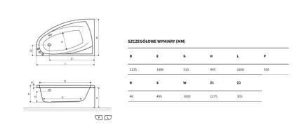 Excellent AQUARIA COMFORT VAŇA ROHOVÁ 160x100 ľavá, biela akrylátová WAEX.AQL16WH