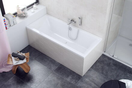 Excellent PRYZMAT 150x75,5 VAŇA OBDĹŽNIKOVÁ, biela akrylátová WAEX.PRY15WH