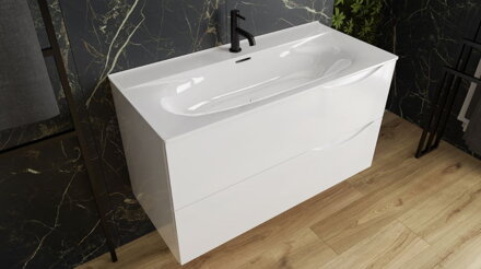 LaVita BARCELONA/KOLORADO WHITE 60 SKRINKA POD UMÝVADLO 60 cm, biela lesklá