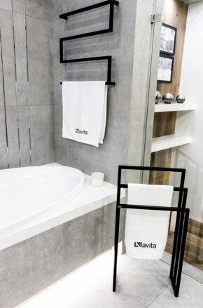 LaVita SERAM BLACK MAT 85x45 STOJAN NA UTERÁKY, čierny