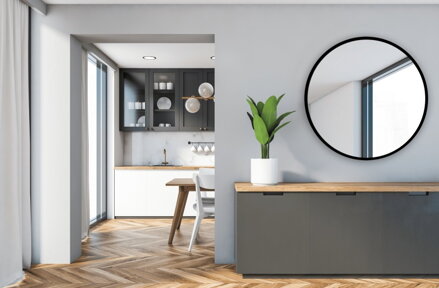 LaVita MELIE 80 ZRKADLO OKRÚHLE 80 cm, čierne