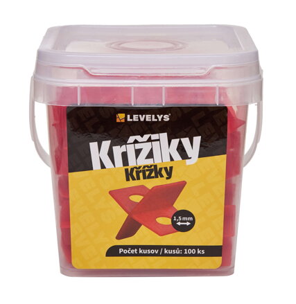 LEVELYS krížiky na špáry 1,5mm 100ks/bal K8101.5