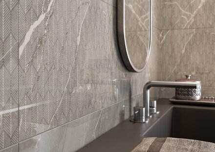 Cersanit ASSIER GREY INSERTO GLOSSY 29,7x60 dekor ND919-002