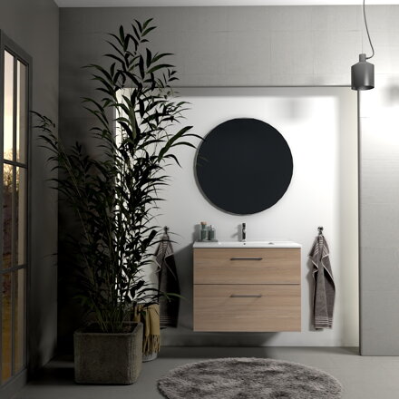 Oristo GEO SKRINKA S UMÝVADLOM 80 cm, dub svetlý KI01-ZD2S-80-81