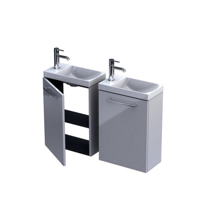 Oristo GEO SKRINKA S UMÝVADLOM 40 cm, biela lesklá KI01-ZD1D-40-1 sklad:TEXTILNÁ