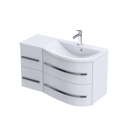 Oristo OPAL SKRINKA POD UMÝVADLO 90 cm, pravá, biela lesklá OR30-SD4S-90-1-P