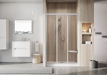 Ravak SPRCHOVÉ DVERE ASDP3-90 198 satin + transparent 00V70UR2Z1