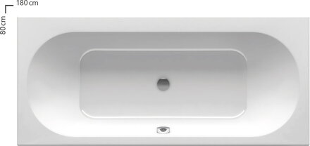 Ravak VAŇA OBDĹŽNIKOVÁ CITY SLIM 180 x 80 snowwhite C921300000