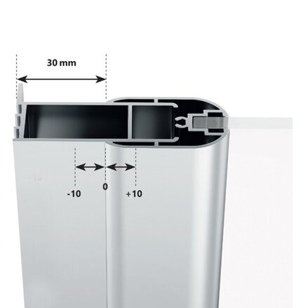 Ravak SPRCHOVÝ KÚT CRV2-100 white + transparent 1QVA0100Z1