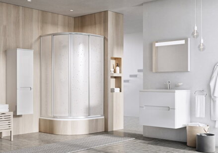 Ravak SPRCHOVÝ KÚT SKCP4-90 SABINA satin + pearl 31177VU0011