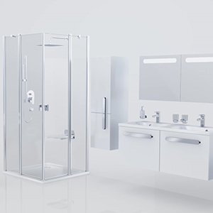 Ravak UMÝVADIELKO Chrome L white s otvormi XJGL1100000