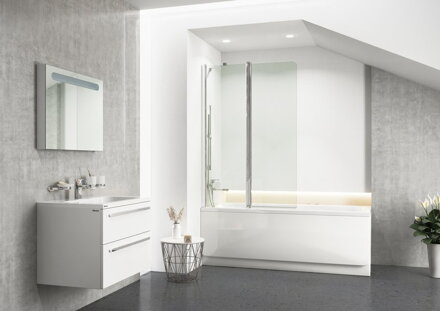 Ravak VAŇA OBDĹŽNIKOVÁ CHROME 160x70 snowwhite C731000000