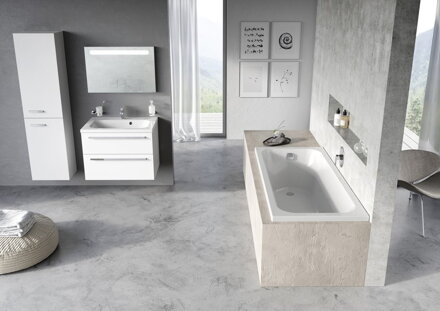 Ravak VAŇA OBDĹŽNIKOVÁ CHROME 160x70 snowwhite C731000000