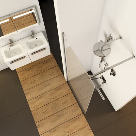 Ravak SPRCHOVÝ KÚT WALK IN Wall-80 v.200 black + transparent GW9W40300Z1