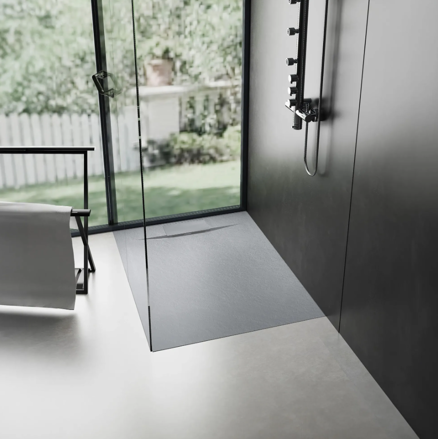 Rea BAZALT GREY ŠTVORCOVÁ SPRCHOVÁ VANIČKA 90x90, sivá REA-K4105