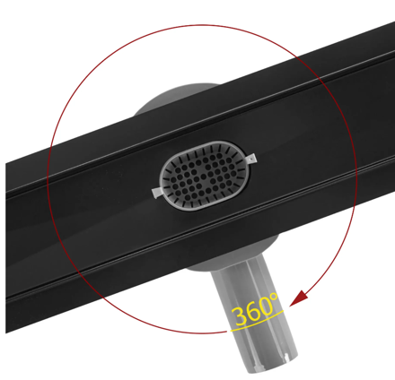 Rea NEOX BLACK N PRO NEREZOVÝ SPRCHOVÝ ŽĽAB 700 mm, čierny matný REA-G7802