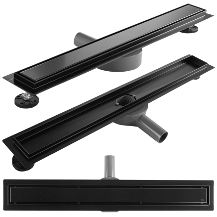 Rea NEOX BLACK N PRO NEREZOVÝ SPRCHOVÝ ŽĽAB 700 mm, čierny matný REA-G7802