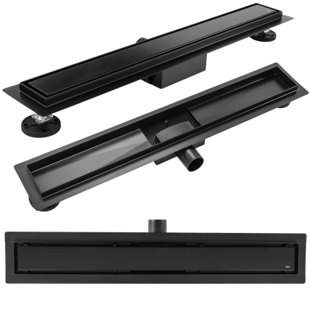 Rea NEOX BLACK N NEREZOVÝ SPRCHOVÝ ŽĽAB 800 mm, čierny matný REA-G6604