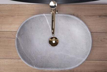 Rea LARA GREY UMÝVADLO NA DOSKU 48,5cm, keramické REA-U9889 Rea LARA GREY UMÝVADLO NA DOSKU 48,5cm, keramické REA-U9889