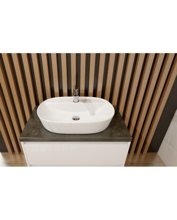 LaVita TRESANA GRANDE/PEREYA GRANDE UMÝVADLO NA DOSKU 60 cm, biele keramické