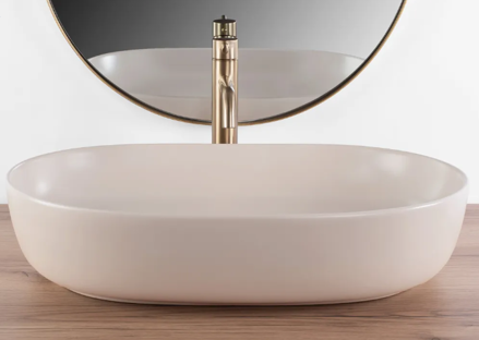 Rea CLEO 61 BEIGE MATT UMÝVADLO NA DOSKU, béžové keramické REA-U9655