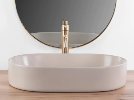 Rea NADIA 60 BEIGE MATT UMÝVADLO NA DOSKU, béžové keramické REA-U9661
