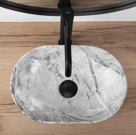 Rea AMELIA MINI STONE MATT UMÝVADLO NA DOSKU, imitácia kameňa keramické REA-U9109