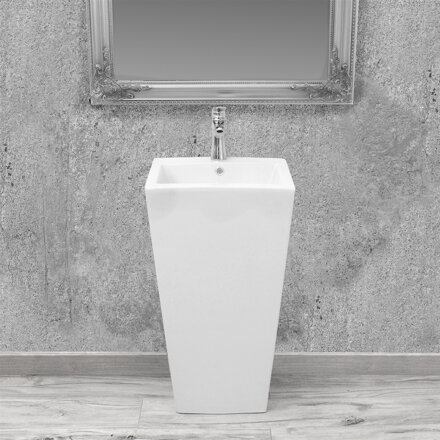 Rea DARIA UMÝVADLO VOĽNE STOJACE 44cm, biele keramické REA-U9900