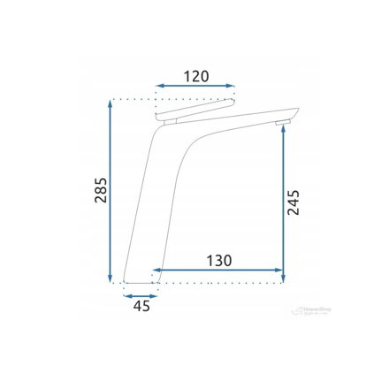 Rea JAGER BATÉRIA UMÝVADLOVÁ VYSOKÁ, 260 mm, zlatá B5123