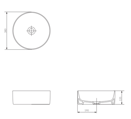 Cersanit CREA UMÝVADLO NÁBYTKOVÉ 38 cm, keramické K114-020