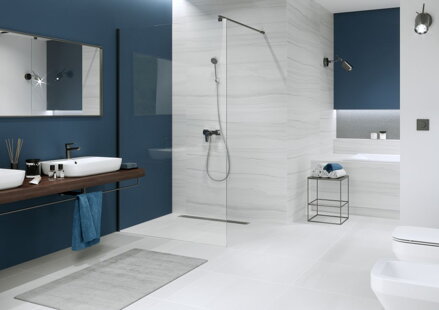Cersanit MILLE SPRCHOVÁ STENA WALK-IN 100x200 čierne, sklo číre S161-003