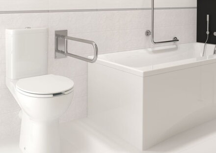 Cersanit ETIUDA WC MISA STOJACA PRE TELESNE POSTIHNUTÝCH BEZ SEDÁTKA, Clean On, biele keramické K11-0221