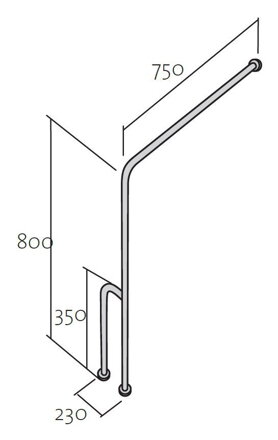 Cersanit ETIUDA MADLO DO PODLAHY A STENY PRE WC ĽAVÉ 75x80 cm, chróm K97-038