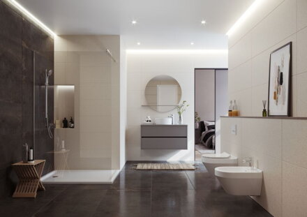 Cersanit MILLE SPRCHOVÁ STENA WALK-IN 120x200 chróm, sklo číre S161-002