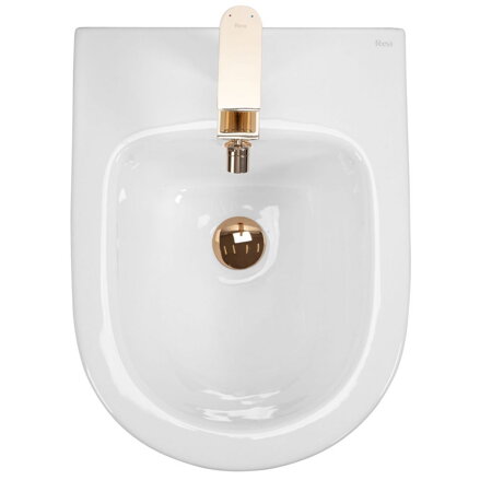 Rea CARLO MINI BIDET ZÁVESNÝ, 33x37x49, bielo-zlatý, REA-C6990