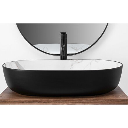 Rea CLEO 61 BLACK AIAX MATT, bielo-čierne keramické REA-U6625