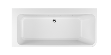 Excellent LILA 2.0 CHROMO 4-LED VAŇA VOĽNE STOJACA ku stene rohová, 160, pravá akrylátová, biela WAEX.LIL2.LED4160PWHN