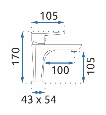 Rea RUSEL UMÝVADLOVÁ BATÉRIA NÍZKA 170 mm, zlatá, B2033