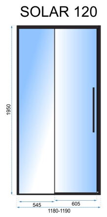 Rea SOLAR 120 SPRCHOVÉ DVERE, sklo číre, zlatá REA-K6548